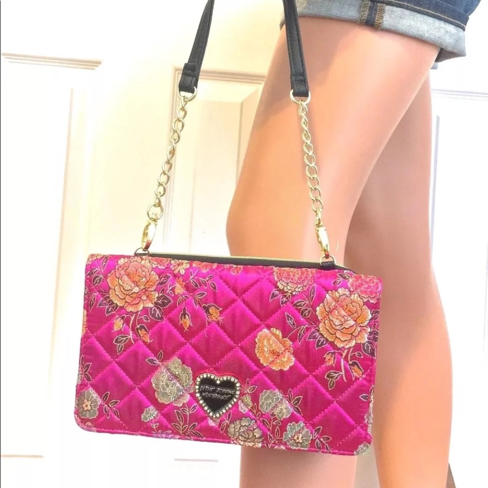 Betsey Johnson Pink Handbag Crossbody Purse New - Picture 4 of 8